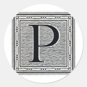 Aanvankelijke de Houtsnede van de Houtdruk van de Ronde Sticker
