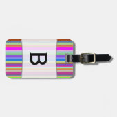 Aanvankelijke de Naam van de douane + Strepen van Bagagelabel (Voorkant horizontaal)