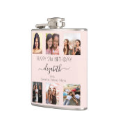 Aanvankelijke foto collage roos gouden vrienden heupfles (Links)