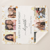 Aanvankelijke foto collage witte goudvrienden sherpa deken (Voorkant (horizontaal))