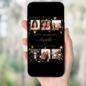 Aanvankelijke foto collage zwarte goudvrienden poster