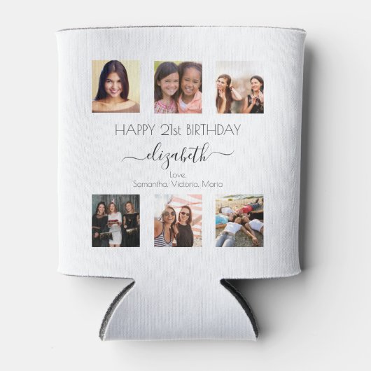 Aanvankelijke foto collage zwarte witte vrienden blikjeskoeler (Voorkant)