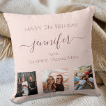 Aanvankelijke foto roos gouden zwarte roze vriende kussen<br><div class="desc">Een cadeau van vrienden voor de 21ste verjaardag van een vrouw, die haar leven viert met 3 van je foto's van haar, haar vrienden, familie, interesse of huisdieren. Geef haar naam, 21 jaar en uw namen een persoonlijk tintje en voeg ze toe. Donkere roos gouden kleurletters. Meisjes en trendy roos...</div>