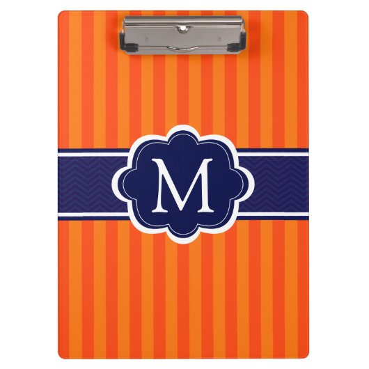 Aanvankelijke Monogram van de Douane van oranje Klembord (Voorkant)