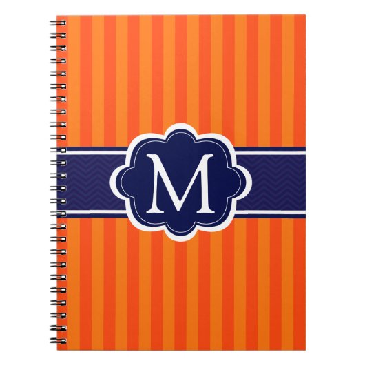 Aanvankelijke Monogram van de Douane van oranje Notitieboek (Voorkant)