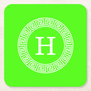 Aanvankelijke Monogram van het Lijst Rnd van het Kartonnen Onderzetters