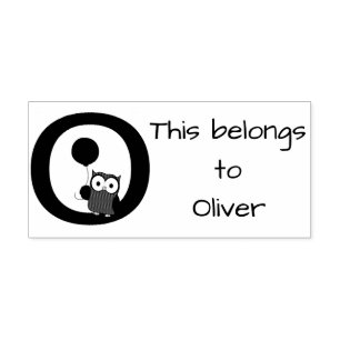 Aanvankelijke uil rubberstempel