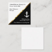 Aanvoer van zeeboten vierkante visitekaartje (Voorkant / Achterkant)