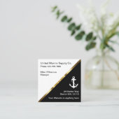 Aanvoer van zeeboten vierkante visitekaartje (Staand voorkant)