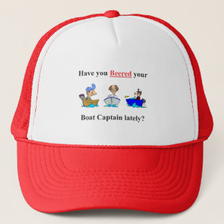 Aanvoerder van de geveegde boot New red Black Trucker Pet