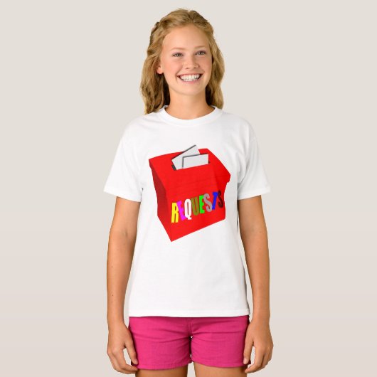 Aanvraag Box Meisjes T-shirt (Voorkant volledig)