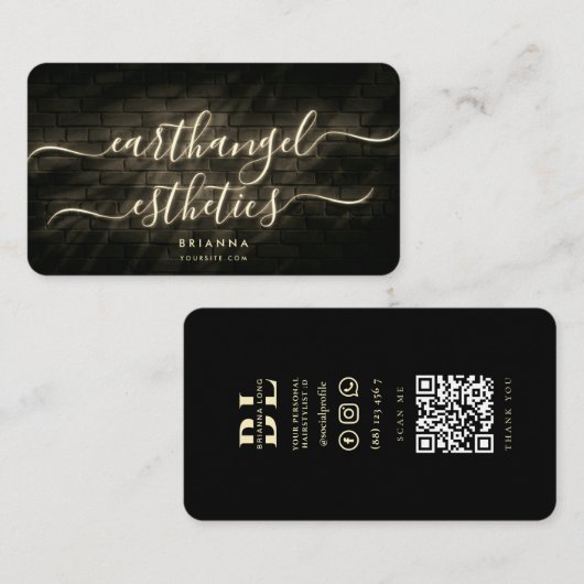 Aanvraag: Earthangel Esthetics Glow Script Visitekaartje (Voorkant / Achterkant)