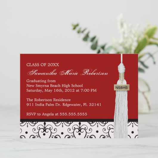 Aanvraag voor aangepaste Afstuderen Kaart (Staand voorkant)