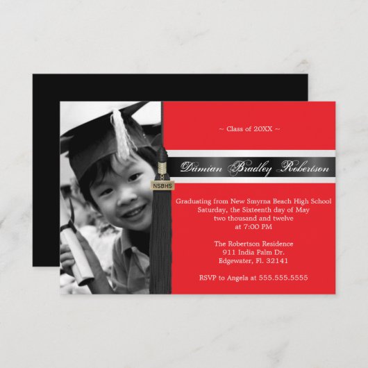 Aanvraag voor aangepaste Afstuderen Kaart (Voorkant / Achterkant)