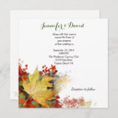 Aanvraag voor aangepaste bruiloft door Herfst met  Kaart (Voorkant / Achterkant)