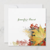 Aanvraag voor aangepaste bruiloft door Herfst met  Kaart (Achterkant)