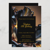 Aanvraag voor Aangepaste Gold Birthday Kaart (Voorkant / Achterkant)