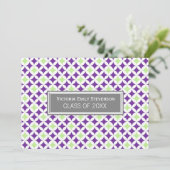 Aanvraag voor Aangepaste GraduPartij Paarse Grijs Kaart (Staand voorkant)