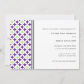 Aanvraag voor Aangepaste GraduPartij Paarse Grijs Kaart (Achterkant)