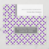 Aanvraag voor Aangepaste GraduPartij Paarse Grijs Kaart (Voorkant / Achterkant)