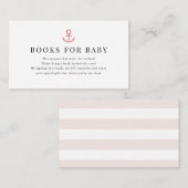 Aanvraag voor anker roze Baby shower Informatiekaartje (Voorkant / Achterkant)