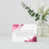 Aanvraag voor Baby shower in het Aufsichtsboek Bur Informatiekaartje (Staand voorkant)