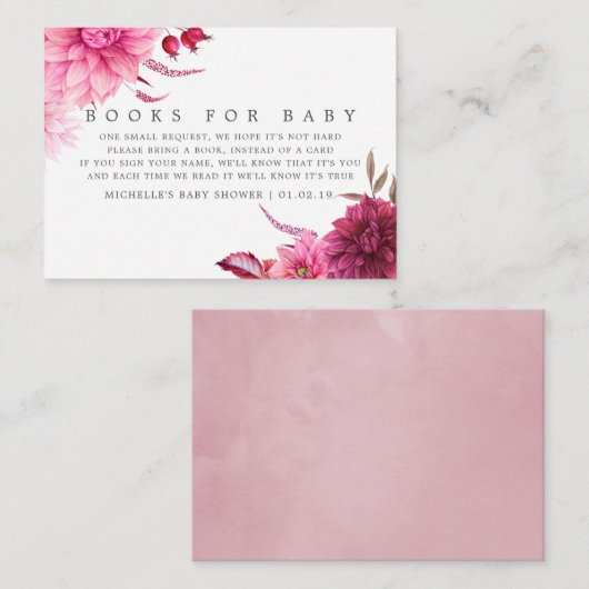 Aanvraag voor Baby shower in het Aufsichtsboek Bur Informatiekaartje (Voorkant / Achterkant)