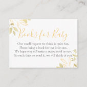 Aanvraag voor Baby shower met gele en goudvulling Informatiekaartje (Voorkant)