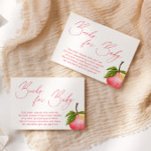 Aanvraag voor Baby shower met klein peach Informatiekaartje