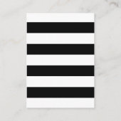 Aanvraag voor Baby shower met zwarte en witte stre Informatiekaartje (Achterkant)