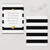 Aanvraag voor Baby shower met zwarte en witte stre Informatiekaartje (Voorkant / Achterkant)