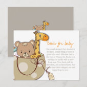 Aanvraag voor Baby shower van babydierentransport Uitnodiging Briefkaart (Voorkant / Achterkant)