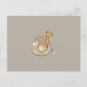Aanvraag voor Baby shower van babydierentransport Uitnodiging Briefkaart (Achterkant)