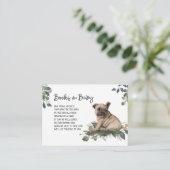 Aanvraag voor Baby shower van dop-naar-pupboekje Informatiekaartje (Staand voorkant)