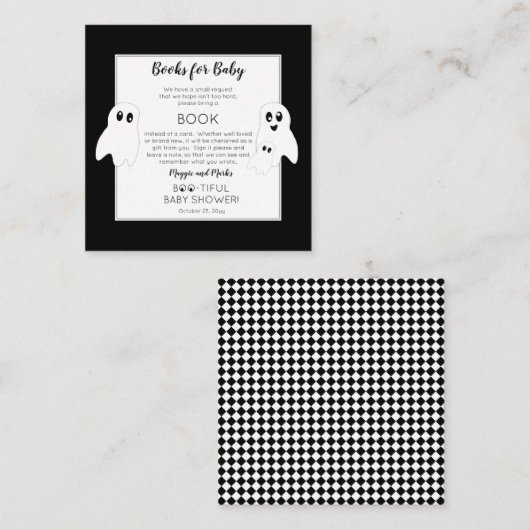 Aanvraag voor Baby shower van gehost Informatiekaartje (Voorkant / Achterkant)