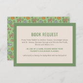 Aanvraag voor Baby shower van het boek Groene boss Informatiekaartje (Voorkant / Achterkant)