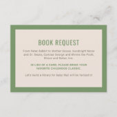 Aanvraag voor Baby shower van het boek Groene boss Informatiekaartje (Voorkant)