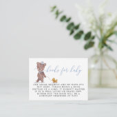 Aanvraag voor Baby shower van Teddy Bear Boy Informatiekaartje (Staand voorkant)