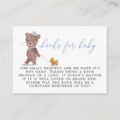 Aanvraag voor Baby shower van Teddy Bear Boy Informatiekaartje (Voorkant)