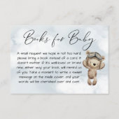 Aanvraag voor  beer baby shower informatiekaartje (Voorkant)