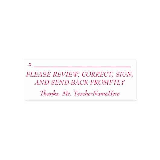 Aanvraag voor documentReview en aangepaste naam Zelfinktende Stempel (Design)