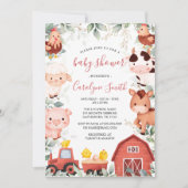 AANVRAAG VOOR EDITABLE Boerderij Baby shower Kaart (Voorkant)