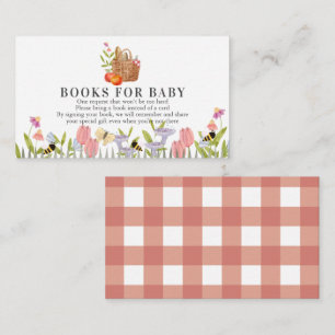 Aanvraag voor Floral Baby shower  picknick Basket Informatiekaartje