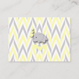 Aanvraag voor geel en grijs Baby shower Informatiekaartje