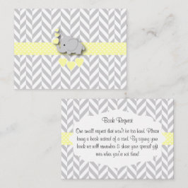 Aanvraag voor geel en grijs Baby shower Informatiekaartje