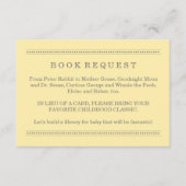 Aanvraag voor geel en grijs Baby shower Informatiekaartje (Voorkant)