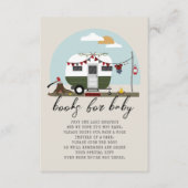 Aanvraag voor Groen Camper Lumberjack Baby shower Informatiekaartje (Voorkant)