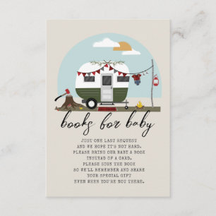 Aanvraag voor Groen Camper Lumberjack Baby shower  Informatiekaartje
