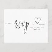 Aanvraag voor hartscript zwart-wit Song Uitnodiging Briefkaart (Voorkant)