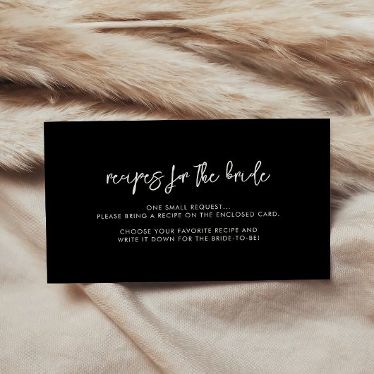 Aanvraag voor hedendaagse moderne zwarte ontvangst informatiekaartje